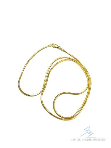 14kt Solid Yellow Gold Chain - 22 inch