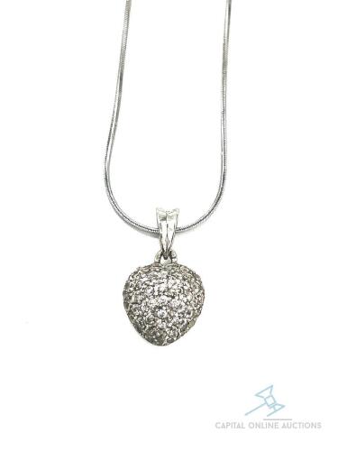 18kt White Gold Diamond Pendant Necklace