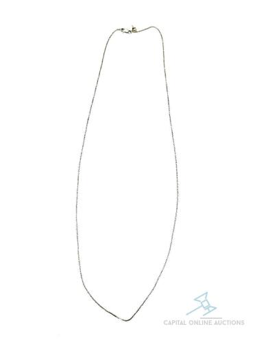 14kt Solid White Gold Chain Necklace