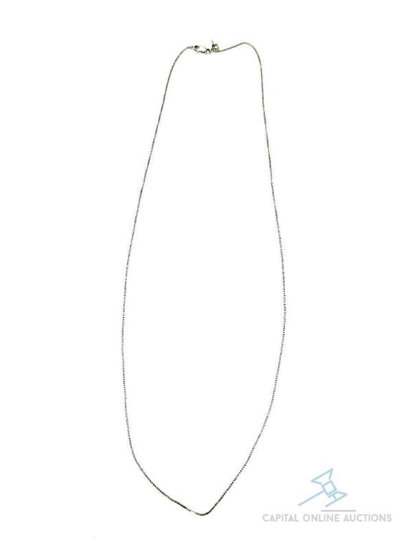 14kt Solid White Gold Chain Necklace