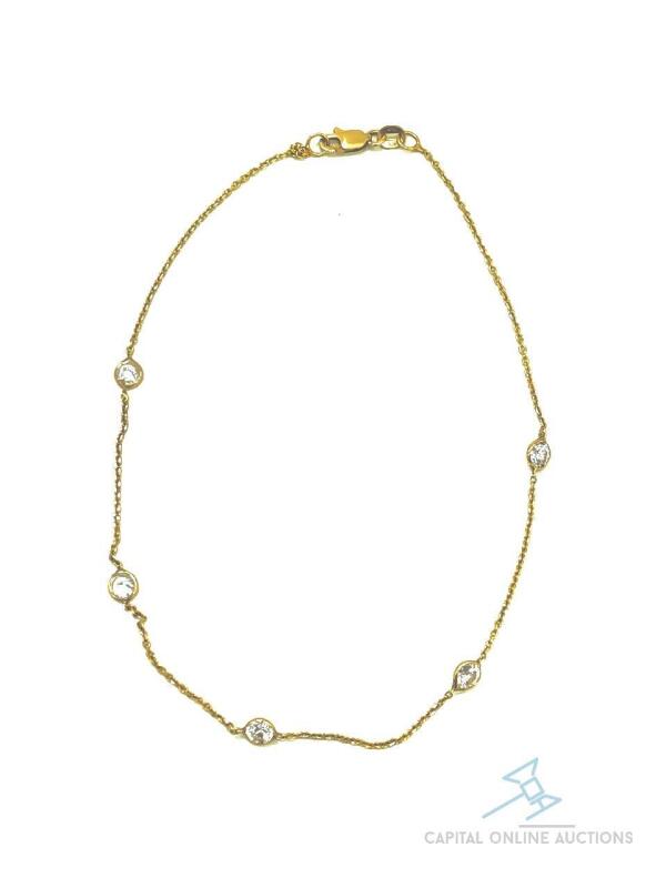 14kt Yellow Gold Stationary Ankle Bracelet