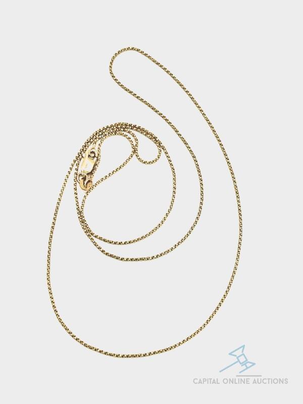 14kt Solid Yellow Gold Chain - 24 inches. Total weight: