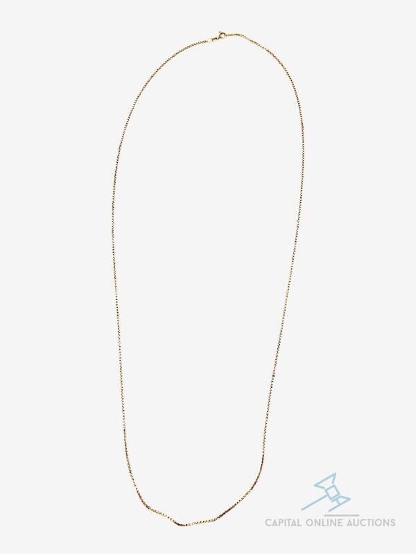 14kt Solid Yellow Gold Chain Necklace - 26 inches