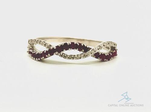 Beautiful Ruby and Diamond Cocktail Ring in Solid Gold