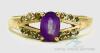 10kt Yellow Gold Amethyst and Diamond Ring