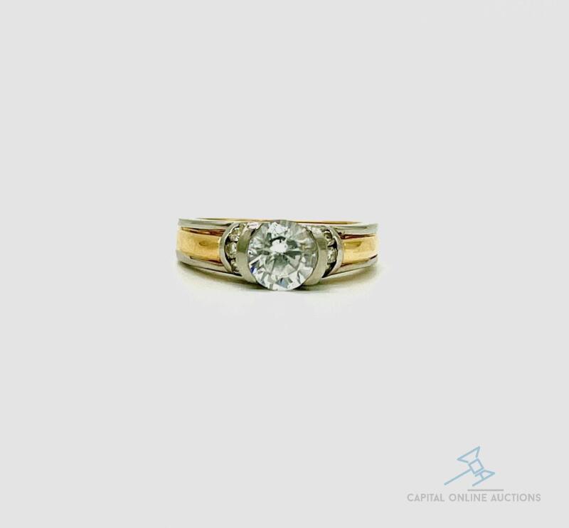 Platinum and 18kt Solid Gold Semi-Mount with Diamonds