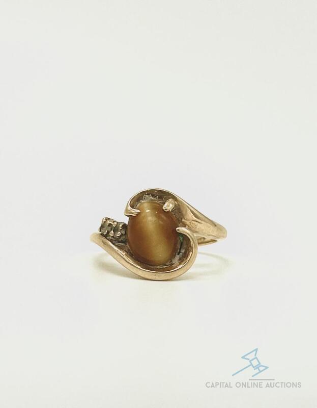 14kt Gold and Tiger's Eye Ring