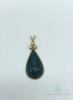 14kt Yellow Gold, Onyx and Diamond Pendant