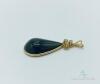 14kt Yellow Gold, Onyx and Diamond Pendant - 2