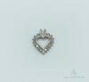 10kt White Gold and Diamond Heart Pendant