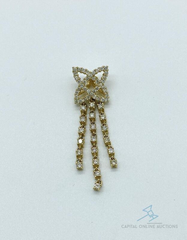 14kt Yellow Gold and Diamond Pendant