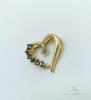 10kt Yellow Gold Blue Sapphire and Diamond Heart Pendant - 3