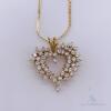 14kt Yellow Gold Diamond Heart Pendant Necklace - 3