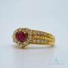 18kt Yellow Gold Ruby and Diamond Cocktail Ring - 3