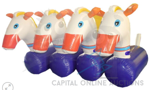 (4) NEW Hopping Ponies - MED (7-12)