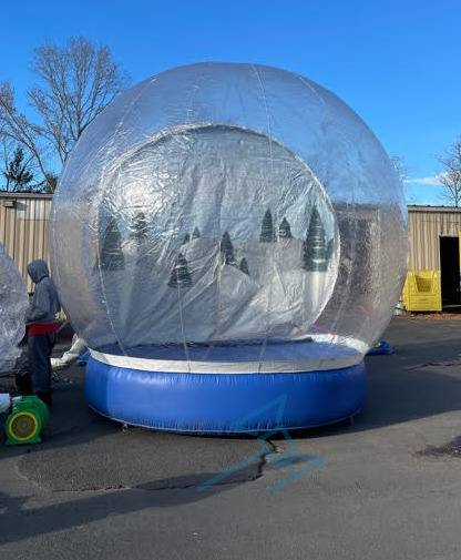 Giant Human Snow Globe - Christmas Tree Back Drop