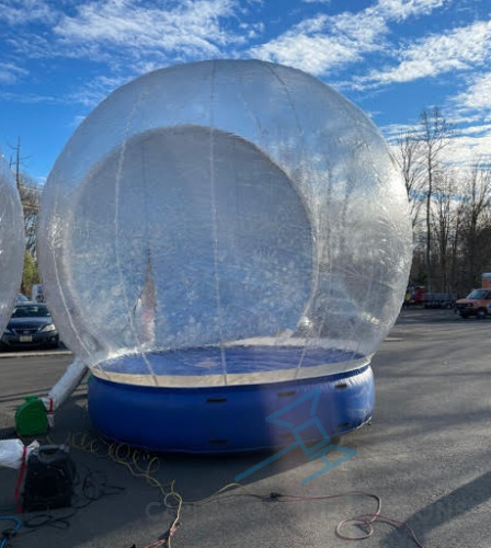 Giant Human Snow Globe - Snow Flake Back Drop