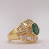 18kt Yellow Gold, Emerald, & Diamond Cocktail Ring - 2