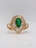 18kt Yellow Gold Emerald & Diamond Cocktail Ring - 2