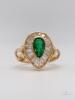 18kt Yellow Gold Emerald & Diamond Cocktail Ring - 3