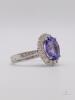 14kt Gold, Tanzanite & Diamond Halo Ring - 3