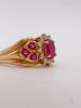 14kt Yellow Gold Ruby & Diamond Ring - 2