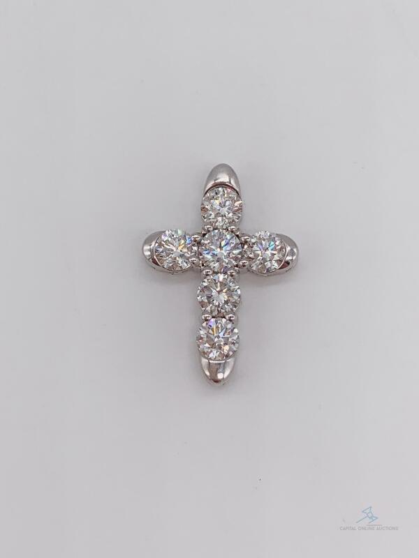 2.5 Carat Diamond Cross Pendant