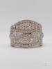 18kt Solid White Gold Diamond Ring- 2.6+ CTW