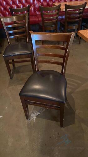 (67) Ladderback chairs with upholstered seat