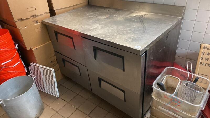 Four Drawer Stainless Steel Refrigerated Work Station