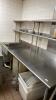 Stainless Steel Table with Overshelf and Sink - 3