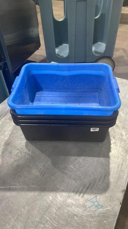 (4) Plastic Storage Bins