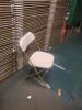 (100) White with Gold Frame Folding Chairs - 2