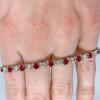 Stunning 18kt Gold, Diamond, & Ruby Tennis Bracelet - 4