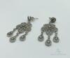 14kt White Gold & Diamond Earrings- 2+ CTW - 2