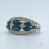 14kt White Gold Blue Sapphire and Diamond Ring - 2