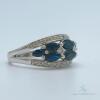 14kt White Gold Blue Sapphire and Diamond Ring - 3