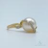 14kt Gold, Pearl, & Diamond Ring - 2