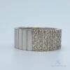 14kt Solid White Gold Diamond Band Ring - 3