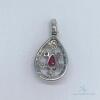 14kt Gold Ruby & Diamond Pendant - 2