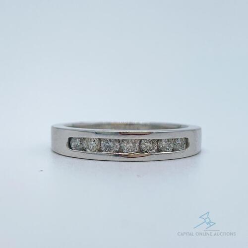 14kt White Gold & Diamond Band Ring