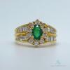 18kt Gold, Emerald, & Diamond Cocktail Ring