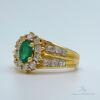 18kt Gold, Emerald, & Diamond Cocktail Ring - 2