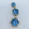 14kt Gold, Blue Topaz, & Diamond Pendant