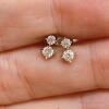 14kt Gold & Diamond Stud Earrings - 3