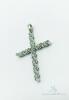 14kt Solid White Gold & Diamond Cross Pendant - 3