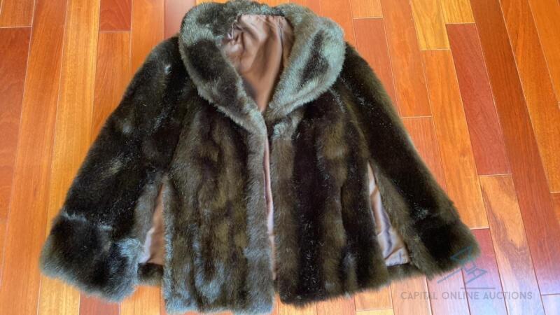 Genelle Black Fur Cape