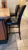 Black Upholstered Bar Stools (9) - 5