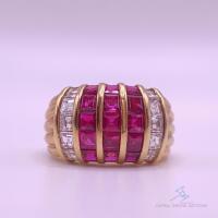 18kt Gold, Ruby, & Diamond Ring