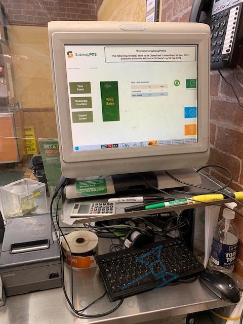 POS System with Monitor, Cash Drawer, and Receipt Printer